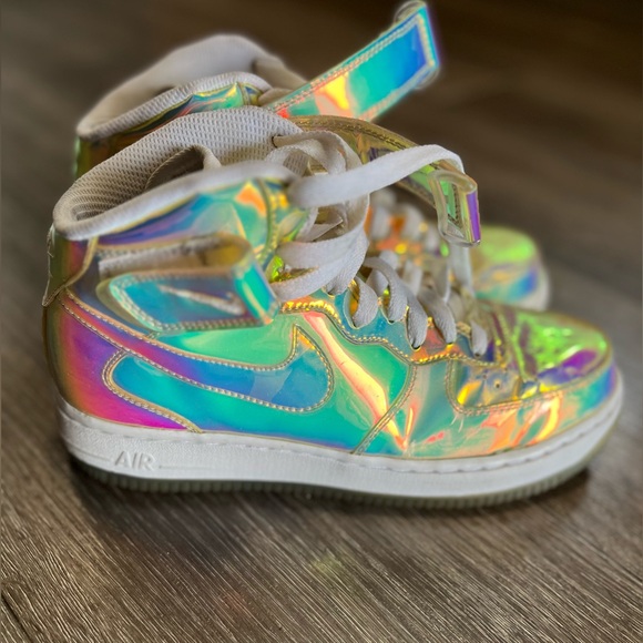 iridescent nike high tops